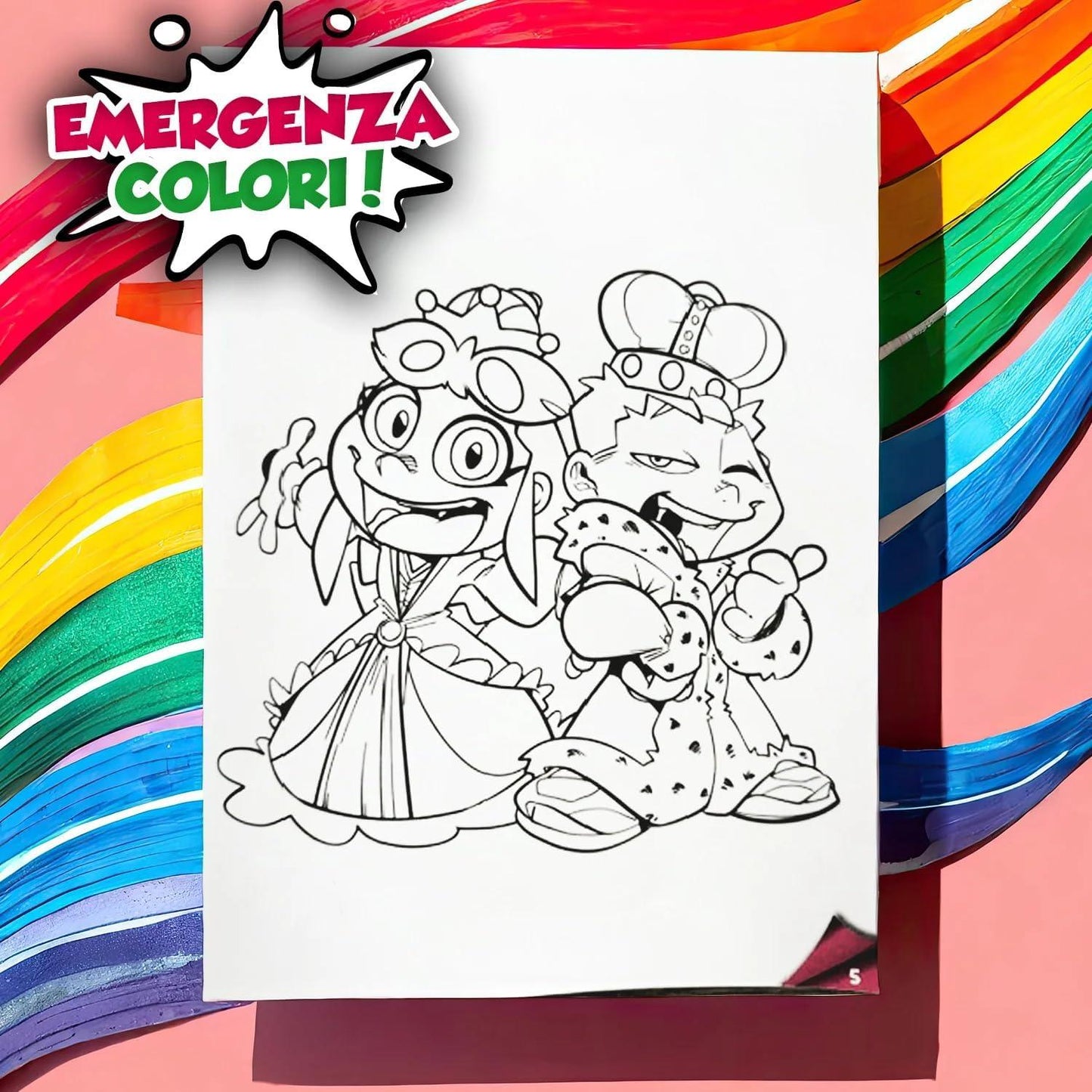 Colora Libro Emergenza Colori con 10 Pennarelli Colorati - Ninna e Matti Shop
