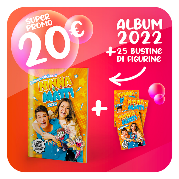 Album Sticker + 3 bustine di Figurine di Ninna e Matti 2022