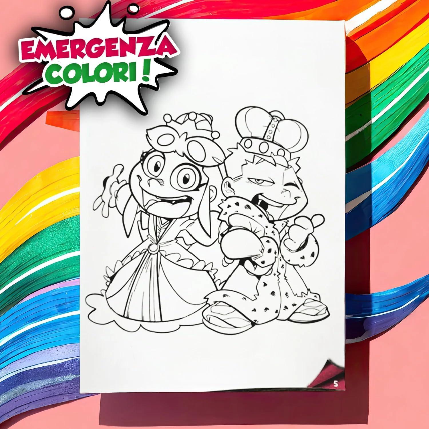 Colora Libro Emergenza Colori con 10 Pennarelli Colorati - Ninna e Matti Shop