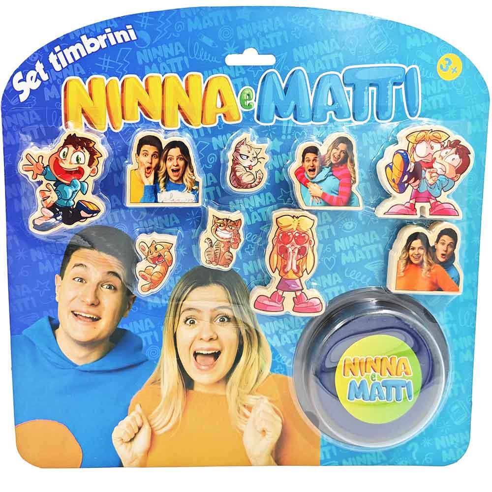 Set Timbrini con 9 timbri in Legno ed Inchiostro incluso - Ninna e Matti Shop