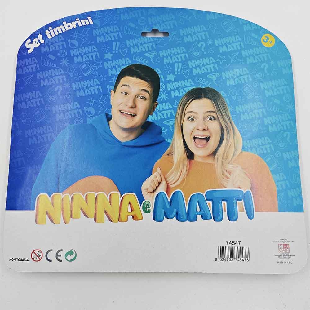 Set Timbrini con 9 timbri in Legno ed Inchiostro incluso - Ninna e Matti Shop